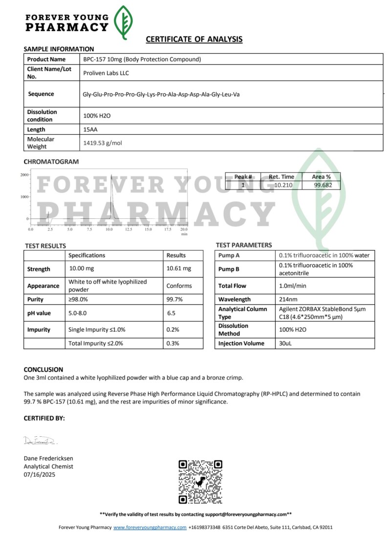BPC-157 10mg Vial (Body Protection Compound 157) - Image 3