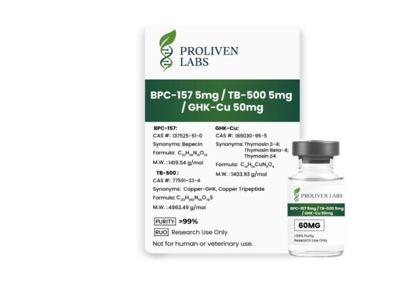 Glow Peptide Blend (BPC-157 5mg / TB-500 5mg / GHK-Cu 50mg)