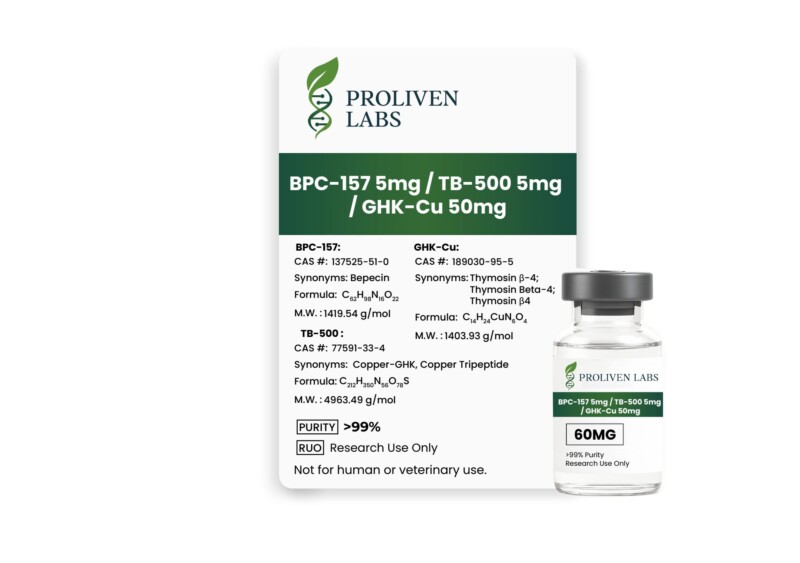 Glow Peptide Blend (BPC-157 5mg / TB-500 5mg / GHK-Cu 50mg)