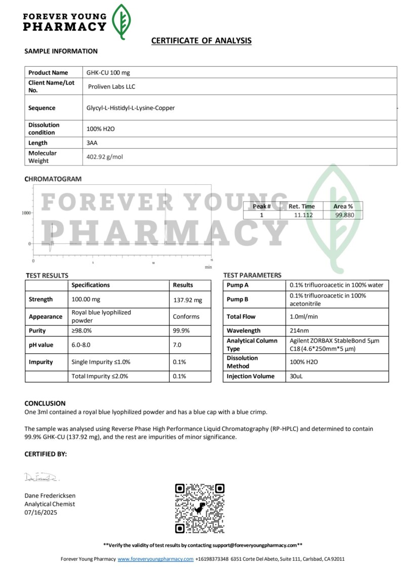 GHK-Cu 100 mg – High-Purity Copper Peptide - Image 3