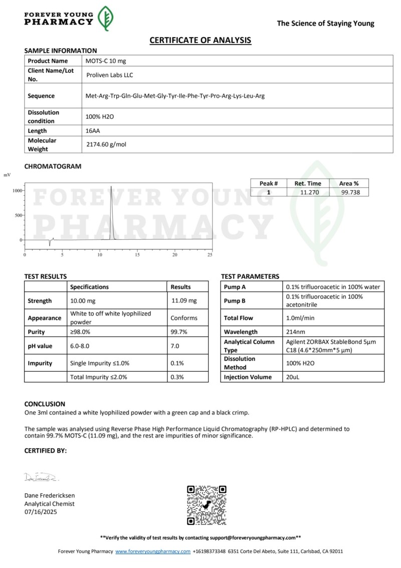 MOTS-c 10 mg Peptide - Image 4
