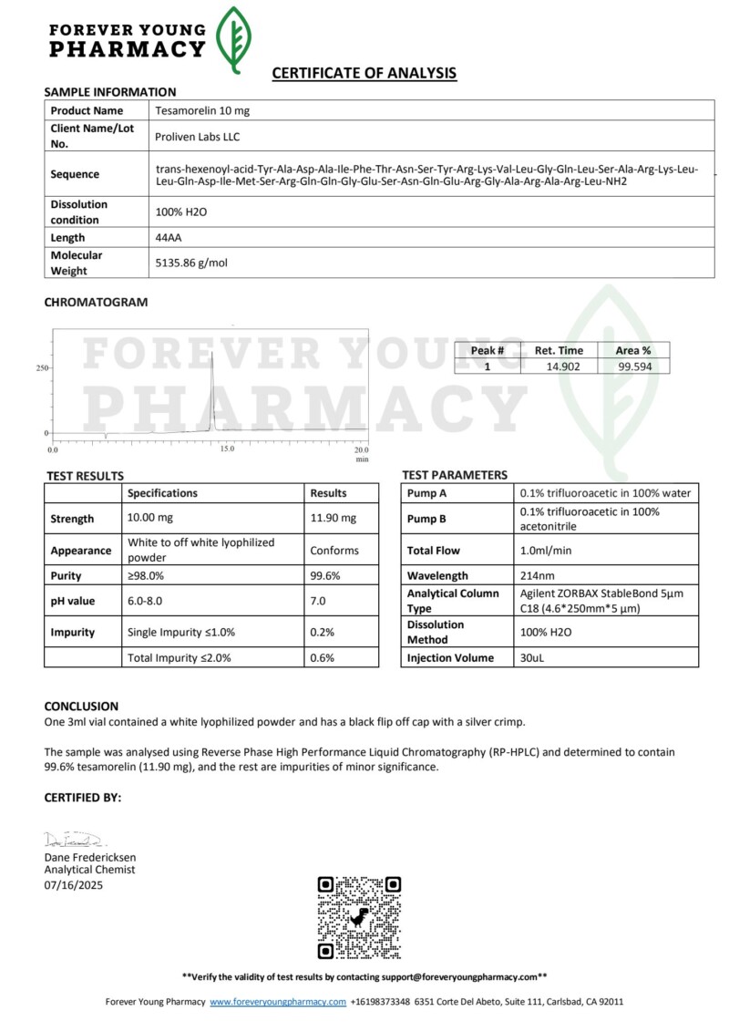 Tesamorelin 10mg Vial - Image 4