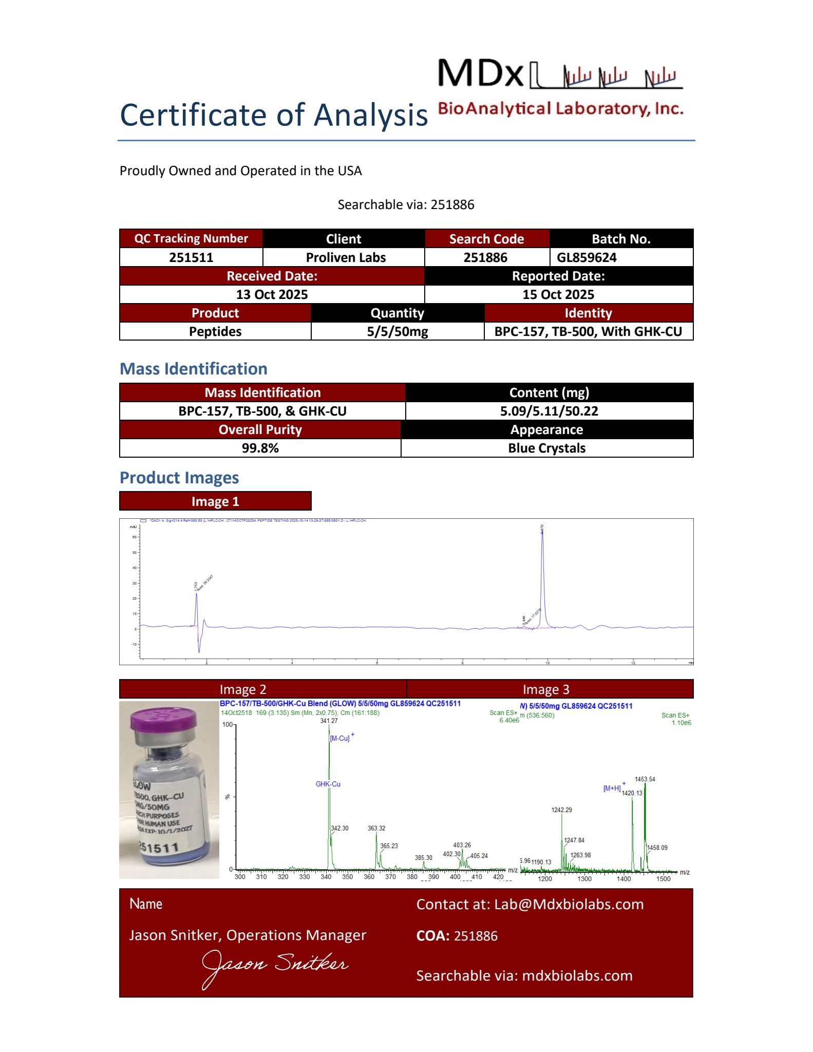 Glow Peptide Blend (BPC-157 5mg / TB-500 5mg / GHK-Cu 50mg) - Image 4