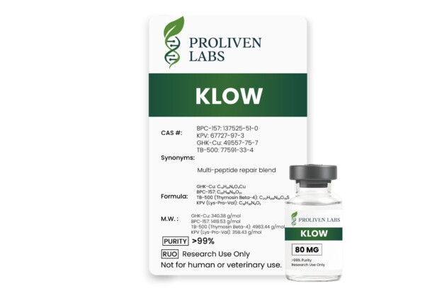 KLOW Peptide Blend 80mg (BPC-157 10mg / TB-500 10mg / KPV 10mg / GHK-Cu 50mg)
